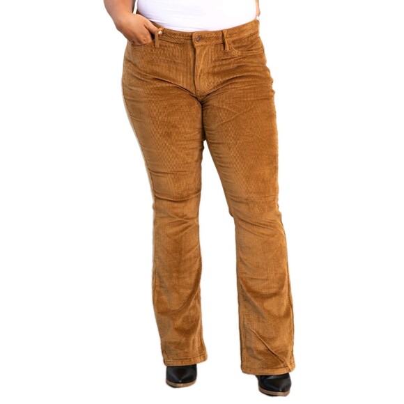 Judy Blue High Rise Camel Corduroy Bootcut Pant Women's 22W Stretch #AR88521 NWT - Picture 3 of 16